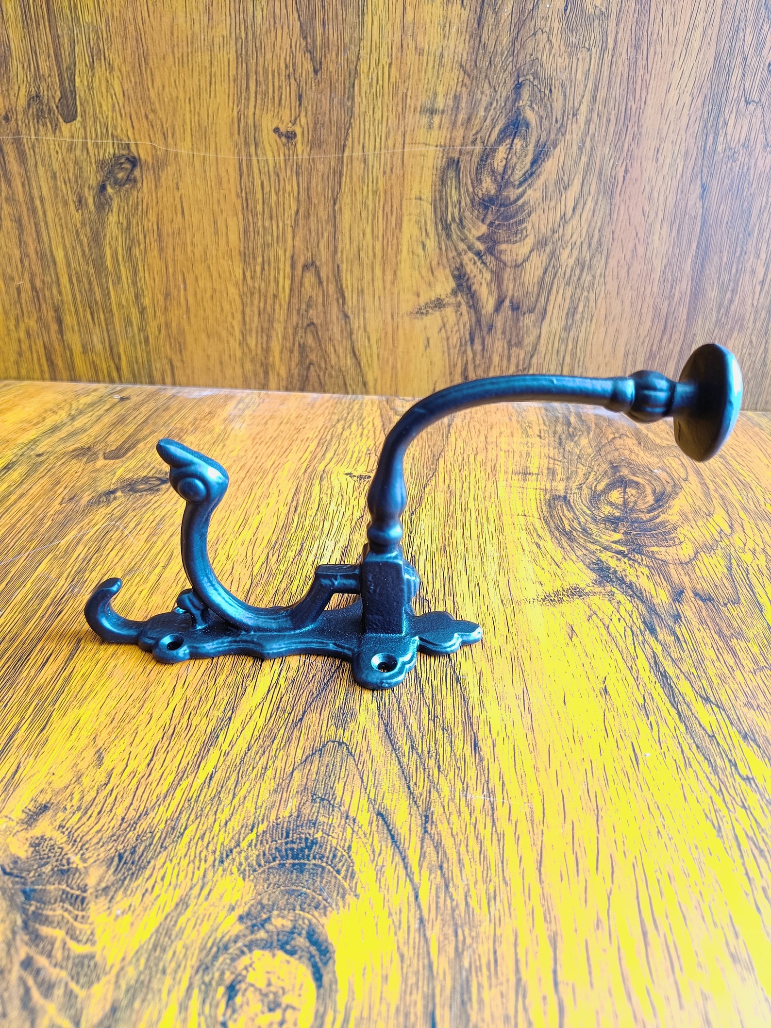thumbnail interactive-video image 1 of 10 X Cast Iron Rustic Hat And Coat Hooks - Vintage Retro Victorian Style By Ironmongery World, Country Theme Wall Mount 1 of 5
