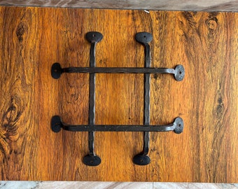 Vintage wrought iron gate Speakeasy Grille: Vintage Charm, Expert Craftsmanship | Artisan-Made in INDIA