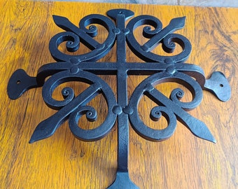 Vintage wrought iron gate Speakeasy Grille: Vintage Charm, Expert Craftsmanship | Artisan-Made in INDIA