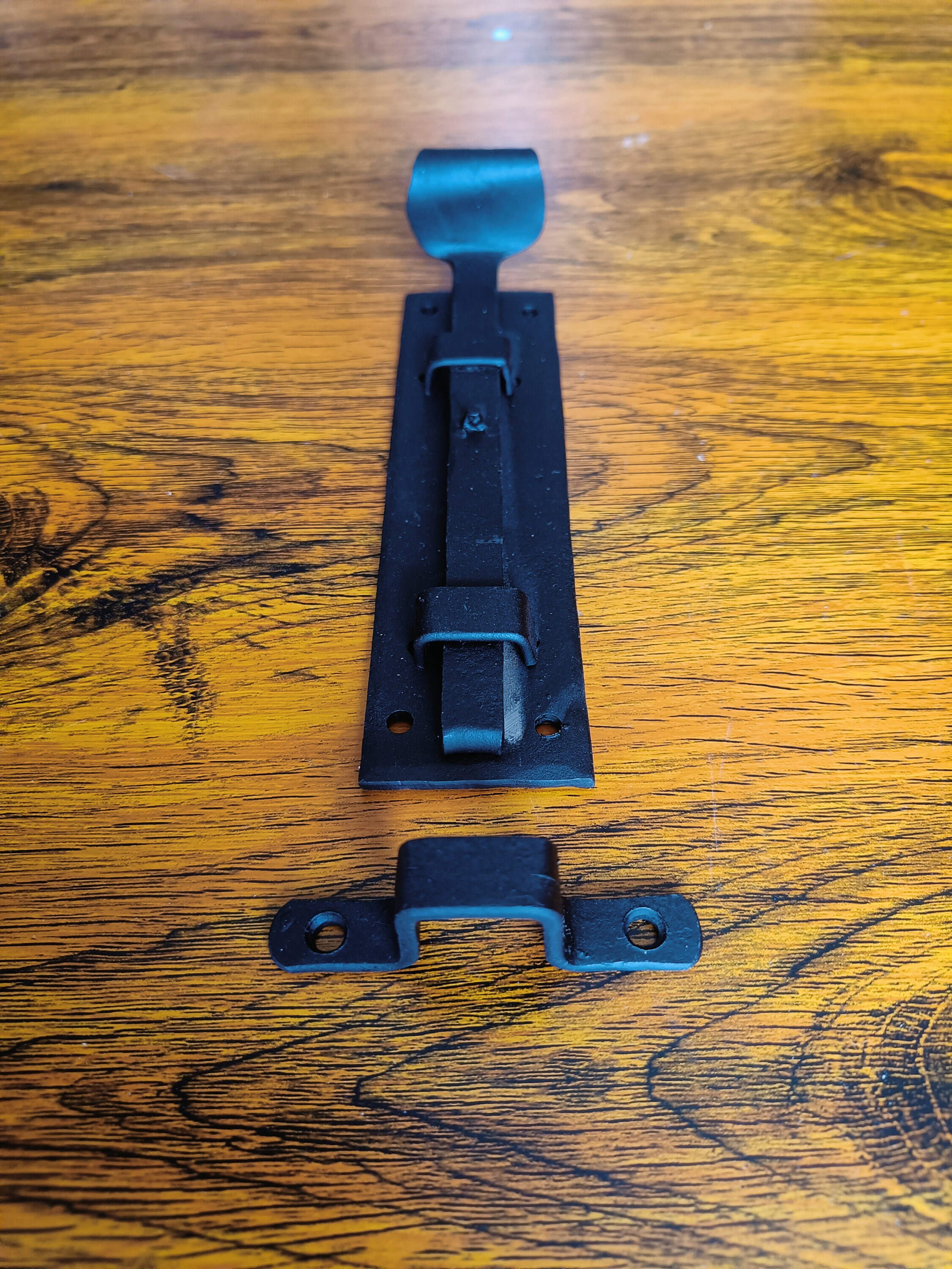 Hand Forged Slide Bolt Latch, Rustic Wrought Iron Door Lock - Etsy