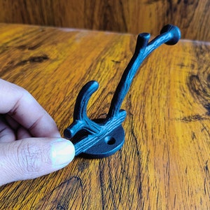 5er Pack BLACKSMITH Gusseisen Rustikale Hut und Kleiderhaken Vintage Retro viktorianischen alten antiken Stil Kleiderhaken Hängehaken Pegs