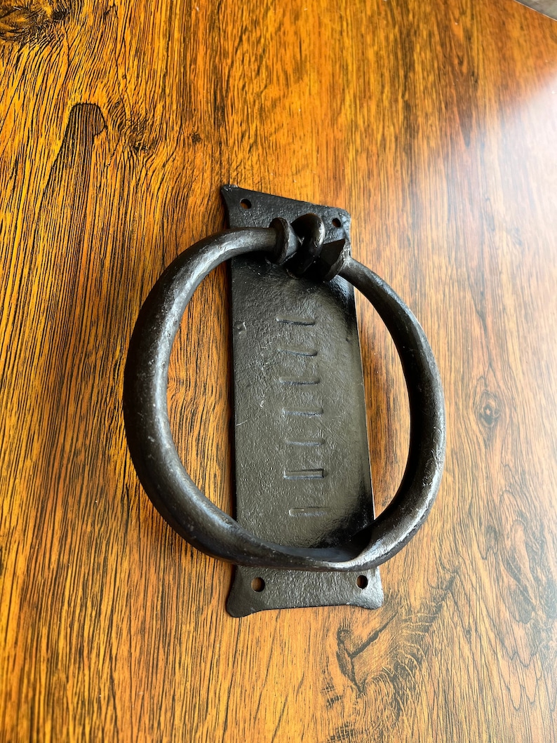 Hand Door Knocker, Wrought Iron Blacksmith Country Home Antique