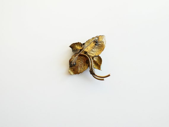 Pretty Vintage 1930s hand made Rose Flower Brooch… - image 6