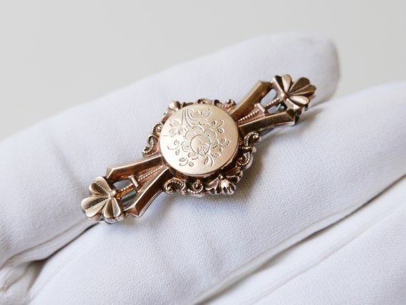 Stunning Antique French Rose Gold Gold Fill-Costu… - image 1