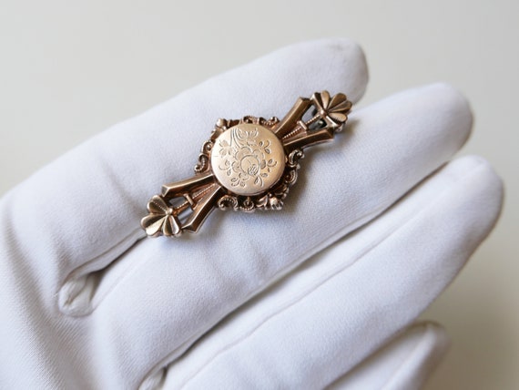 Stunning Antique French Rose Gold Gold Fill-Costu… - image 2