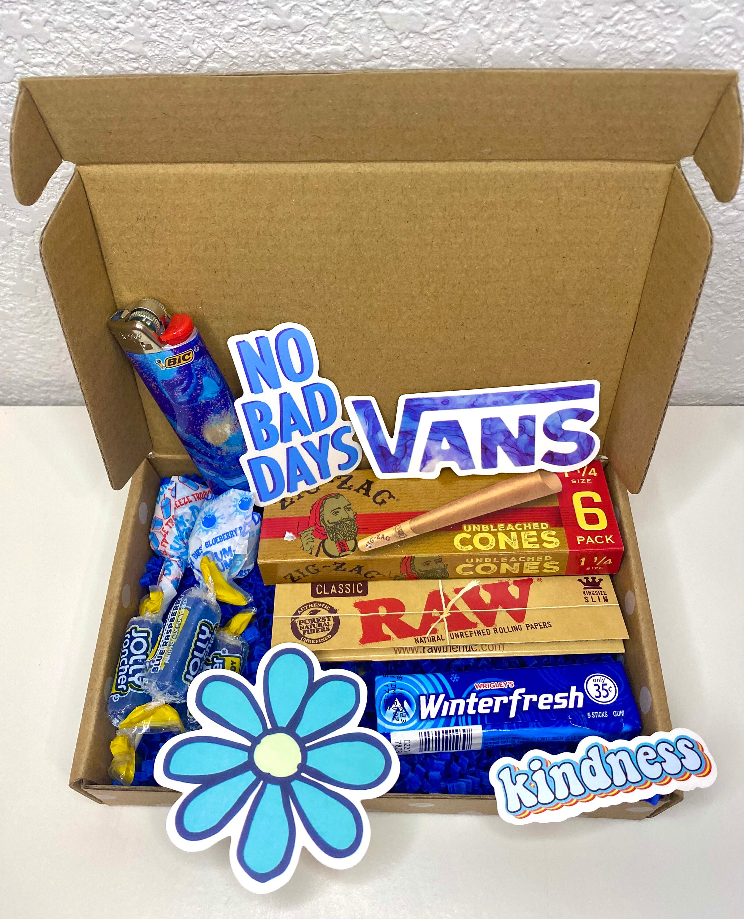 Blue Stoner Kit for Her Stoner Gift Box Stoner Box Stoner Etsy