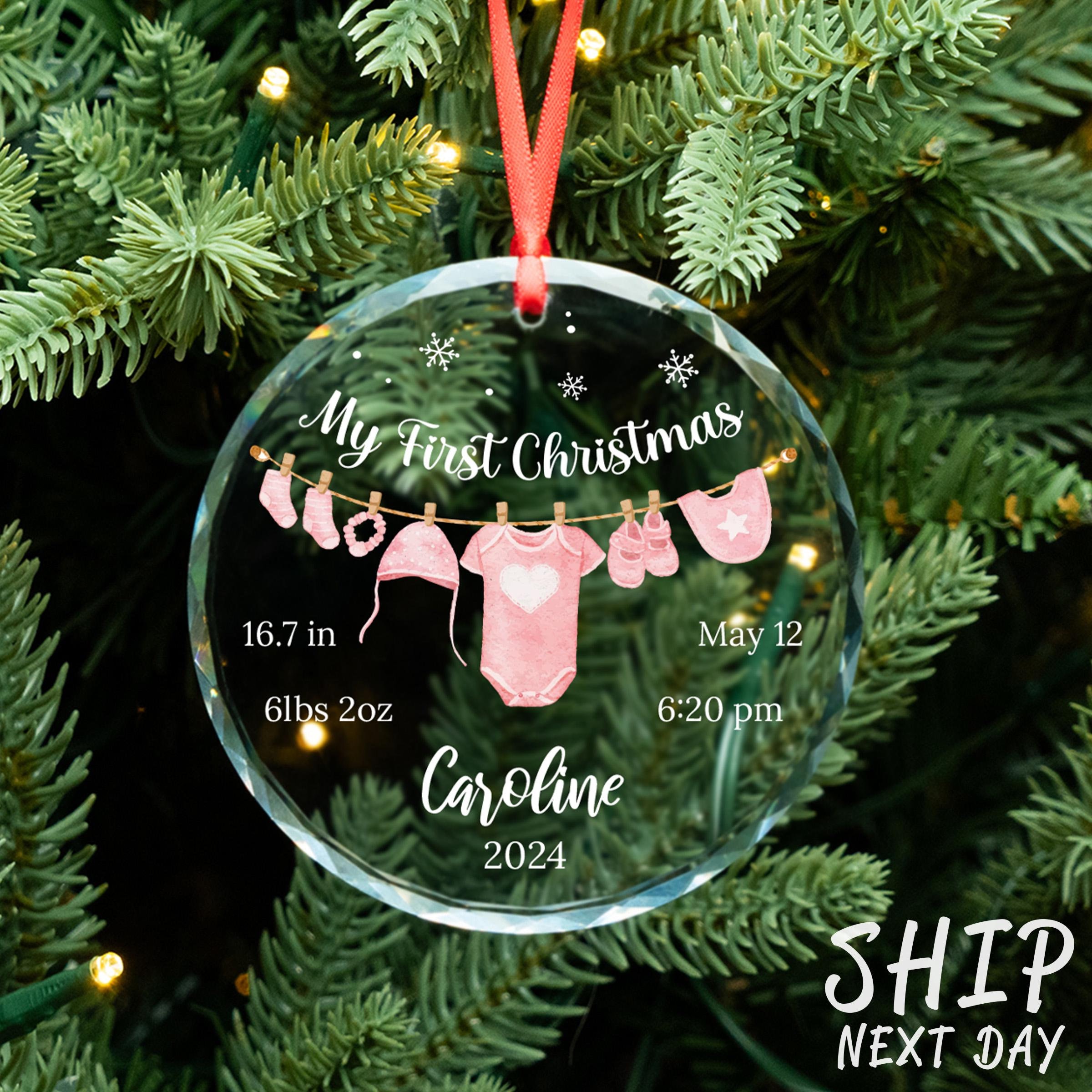 My First Christmas Ornament, Customized Baby Ornaments, Newborn Names Ornament, Christmas Decoration, Holiday Decoration, Christmas Keepsake