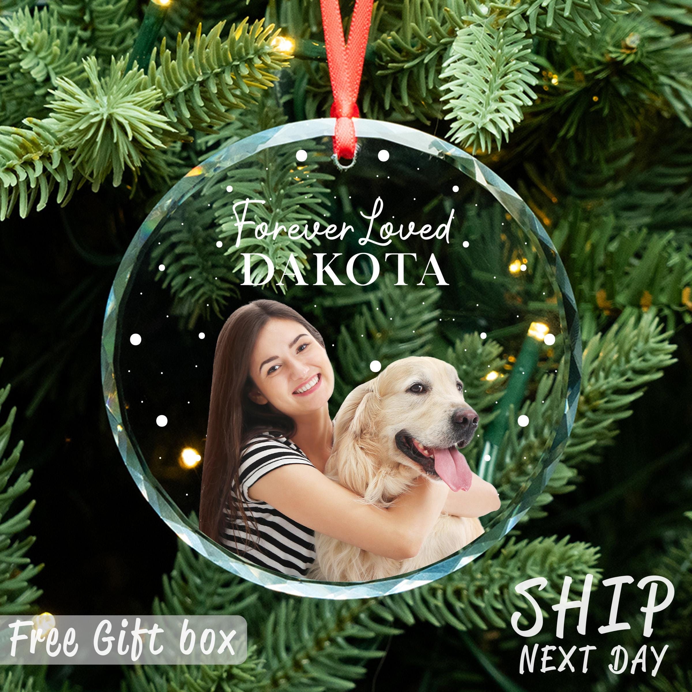 Pet Memorial Ornament, Christmas Memorial Dog Ornament, Pet Memorial Gift, Pet Loss Keepsake, Gift For Pet Owner, Bulk Picture Ornament