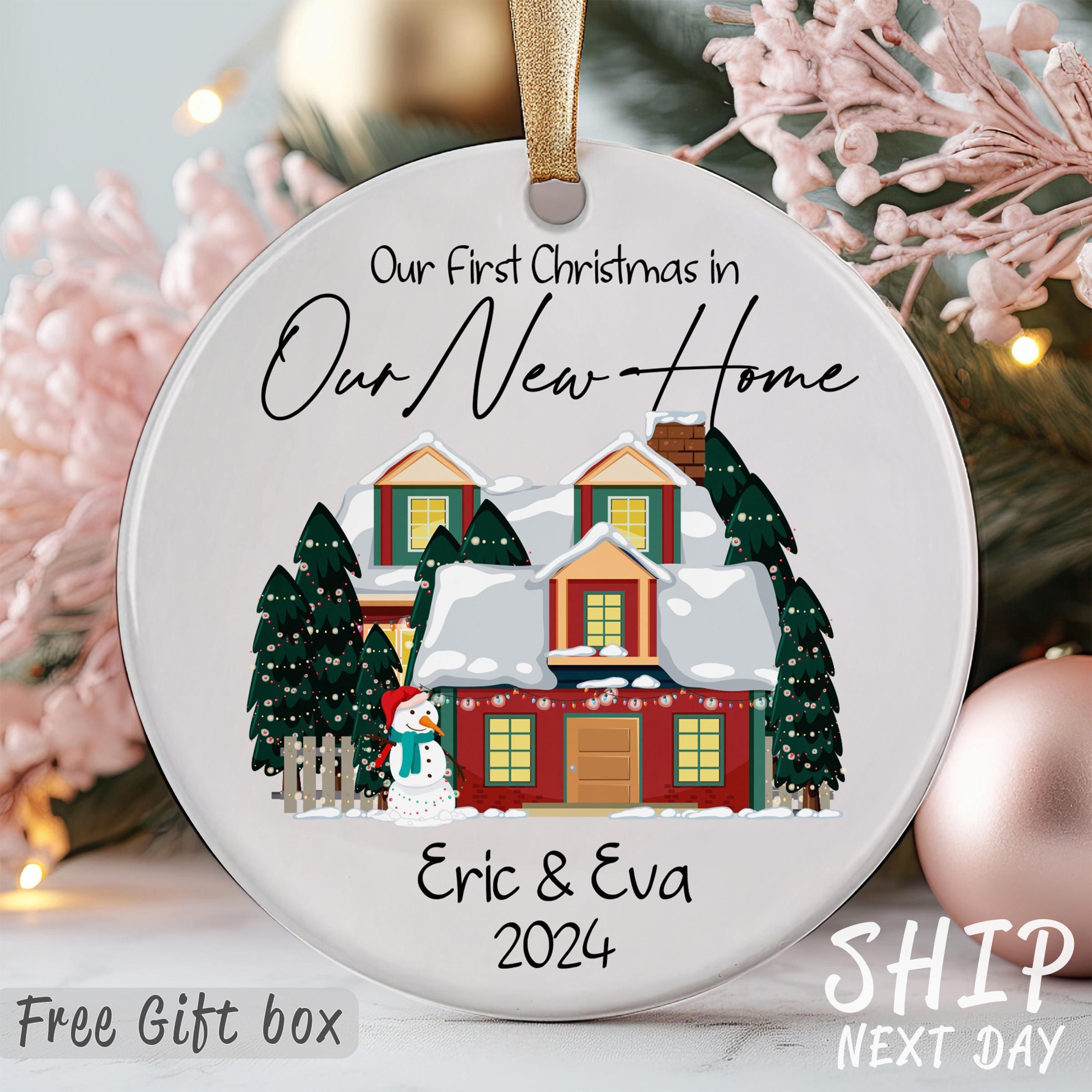 Our First Christmas Ornament, Friendship Name Ornament, Gift For New House, Family Keepsake, Housewarming Gift, Christmas Tree Ornament