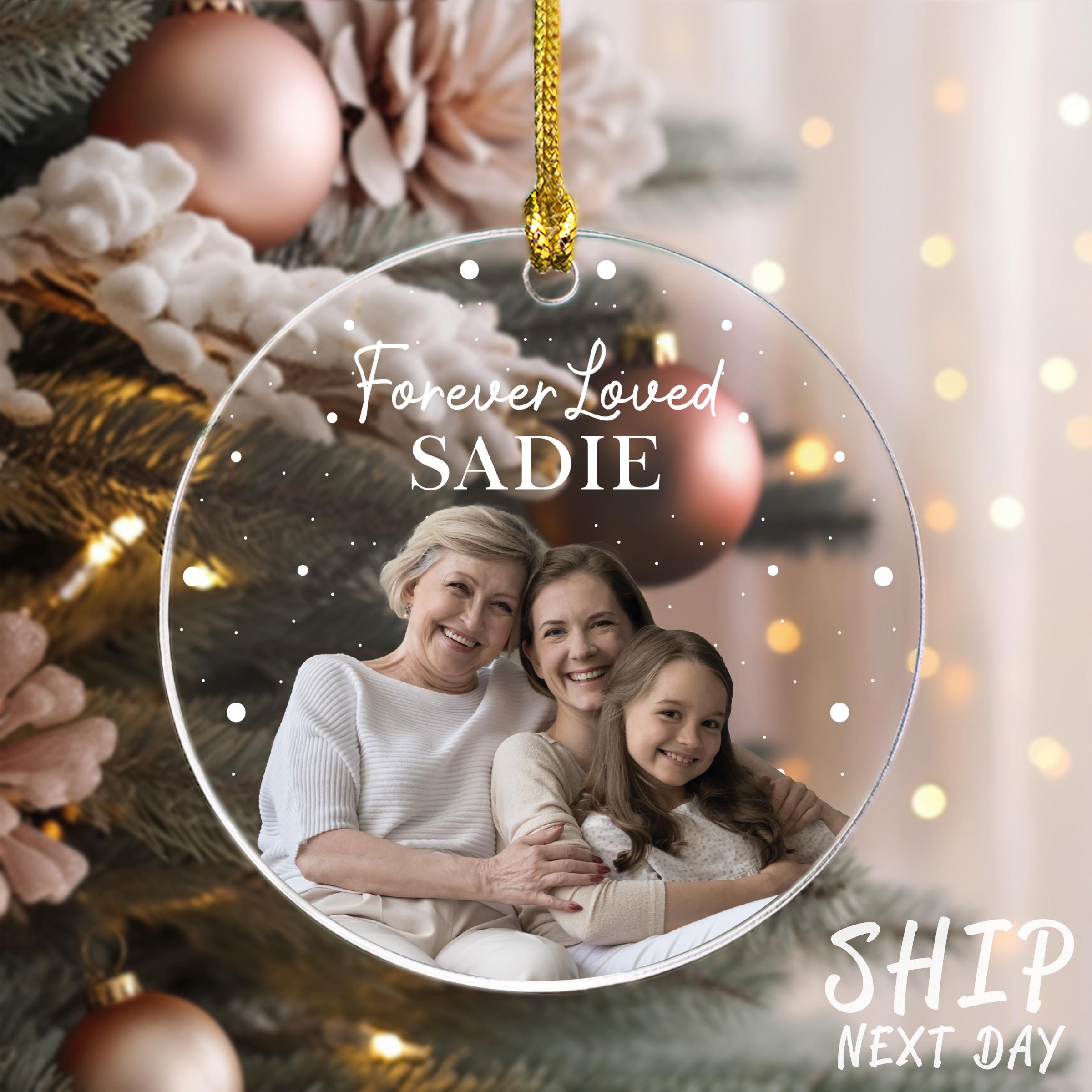Memorial Family Picture  Ornament, Custom Photo Ornament, Memorial Ornament, Christmas Ornament, Family Keepsake Ornament, Memorial Gift