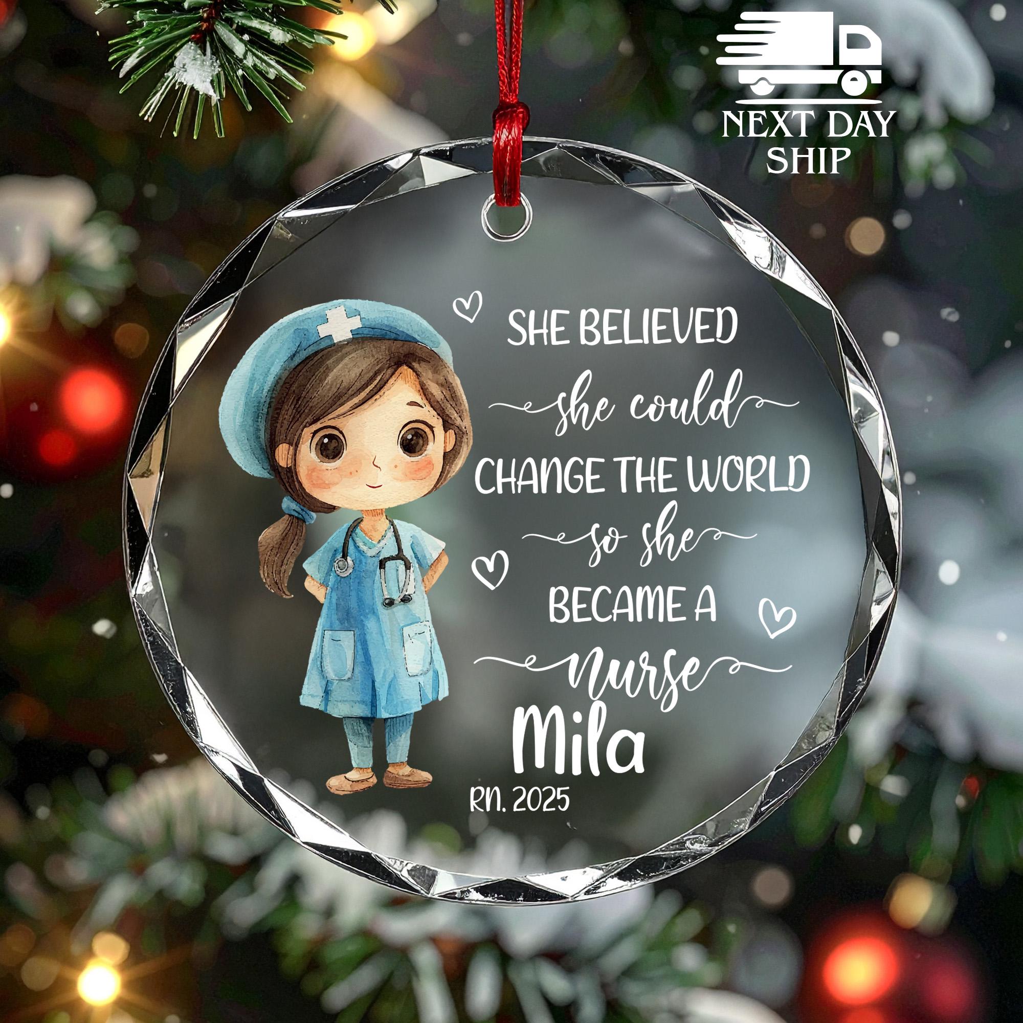 Nurse Graduation Keepsake Ornament, Future Nurse Gift, Nurse Christmas Ornament, Cute Nurse Gifts, Nurse Appreciation, Registered Nurse Gift