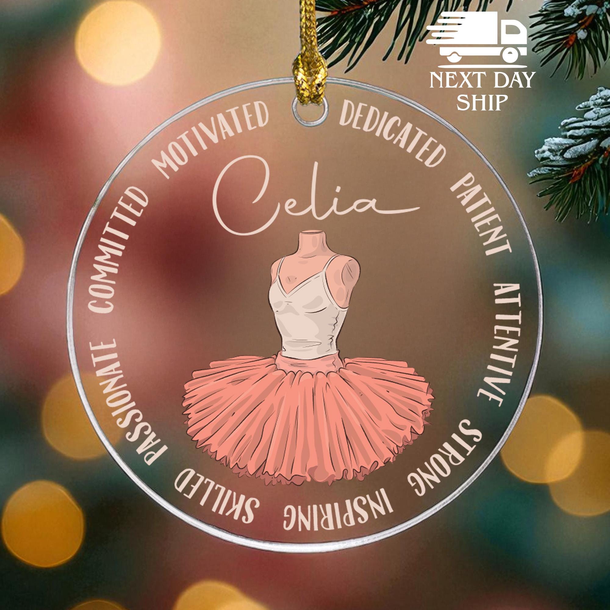 Personalized Ballet Ornament, Custom Name Dancer Gift, Ballerina Christmas Decoration, Dance Teacher Appreciation Keepsake 2025, Girl Gift