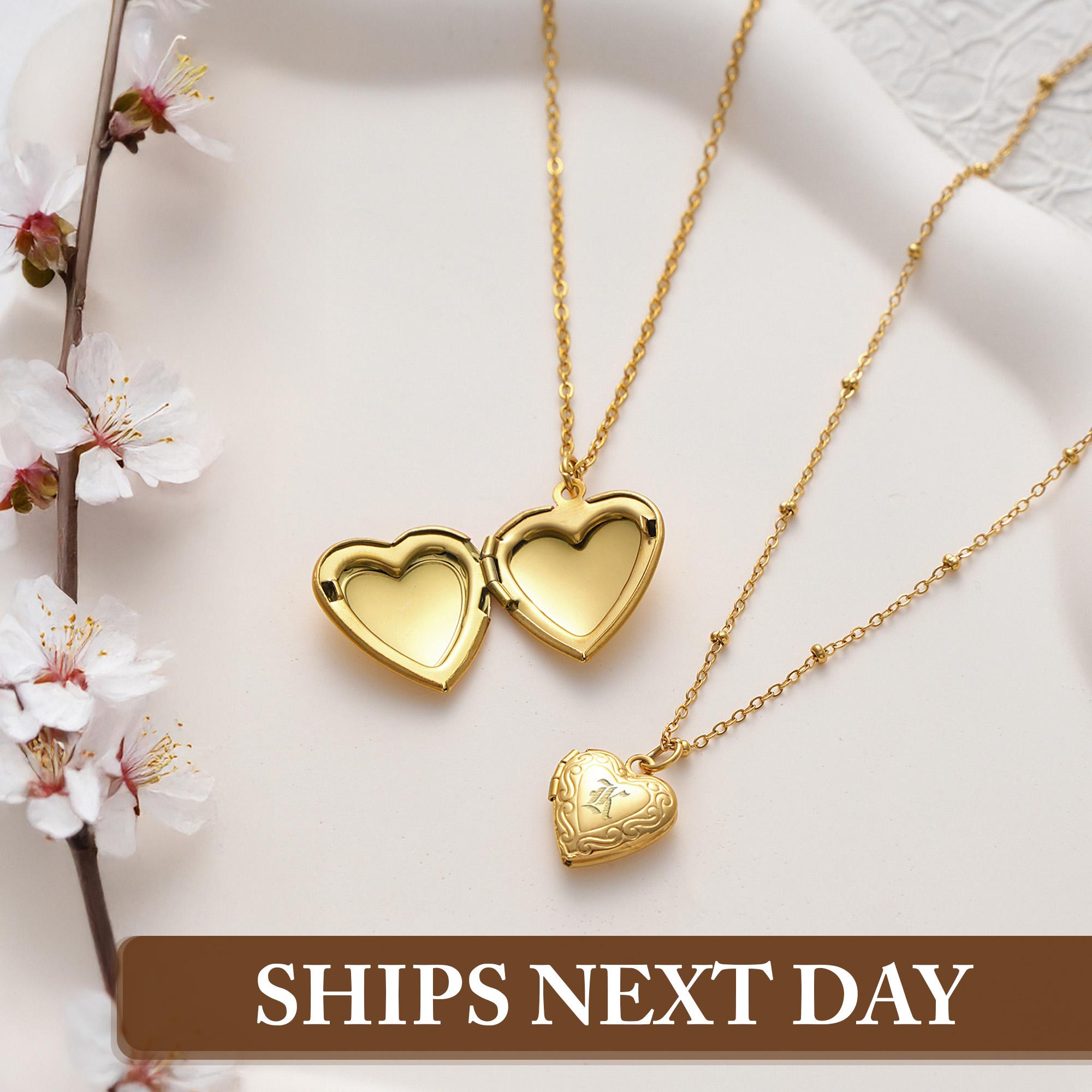 Daddy's Little Lockets For Little Girls Heart Necklace 14K