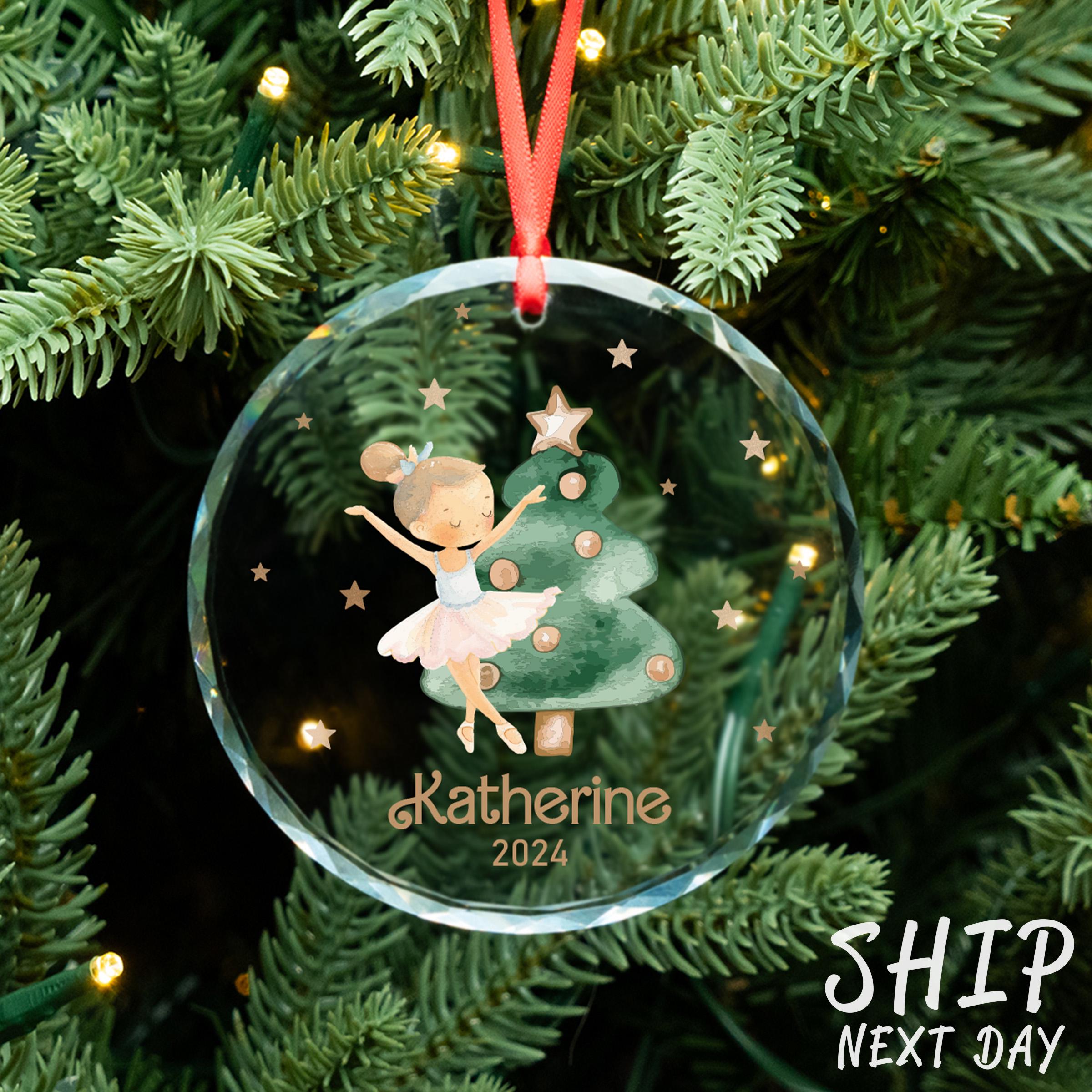 Custom Name Ballet Dancer Ornament, Christmas Gift Toddler Ornament, Little Dancer Ornament, Personalized Kid Name Keepsake, Children Gift