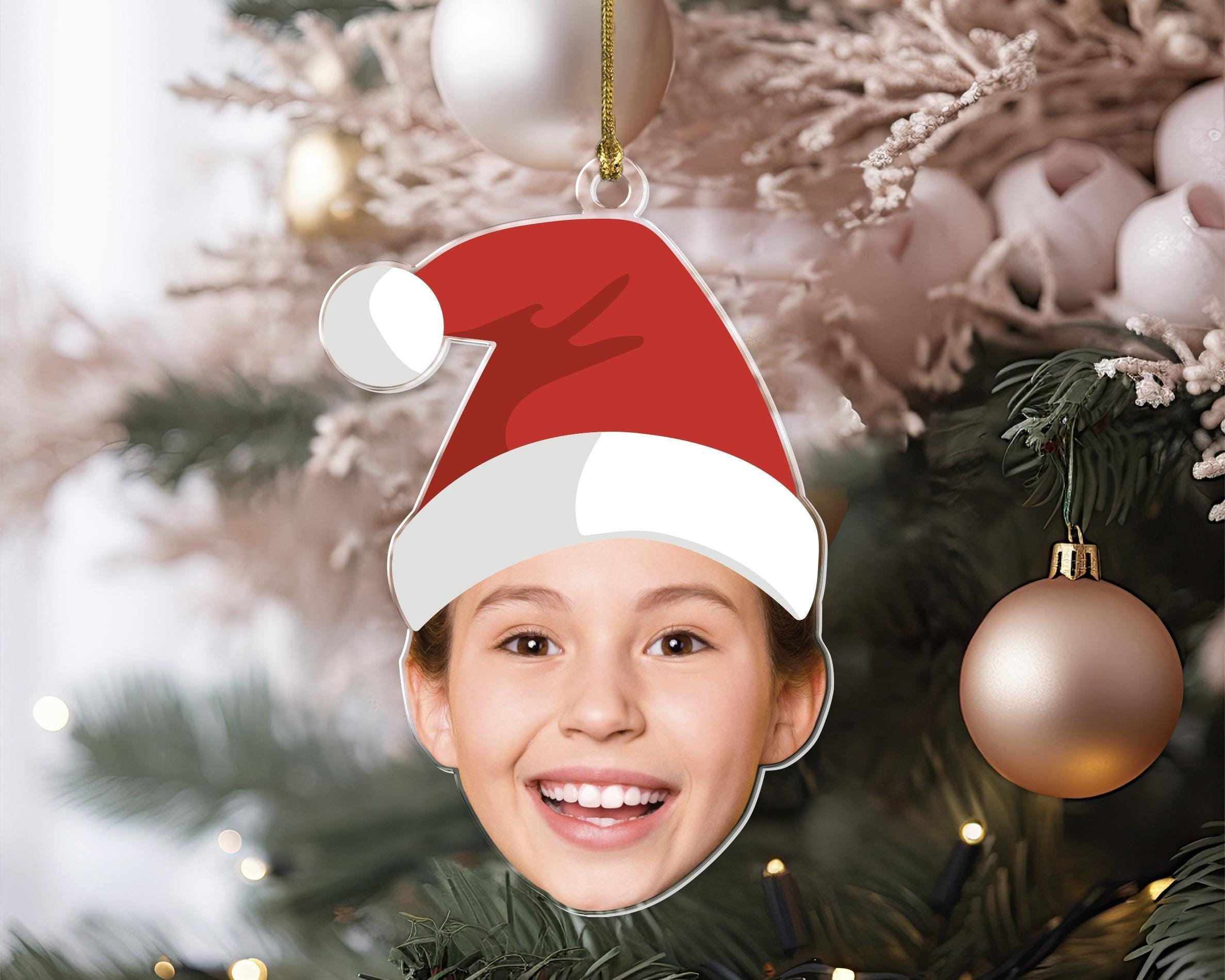Personalized Face Baby Ornament, Custom Photo Toddler Ornament, Children Christmas Ornament, Christmas Gift for Grandkid, Christmas Keepsake