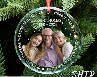 Family Memorial Picture Ornament, Christmas Photo Ornament, Memorial Ornament, Holiday Ornament, Family Keepsake, Family Memorial Gift
