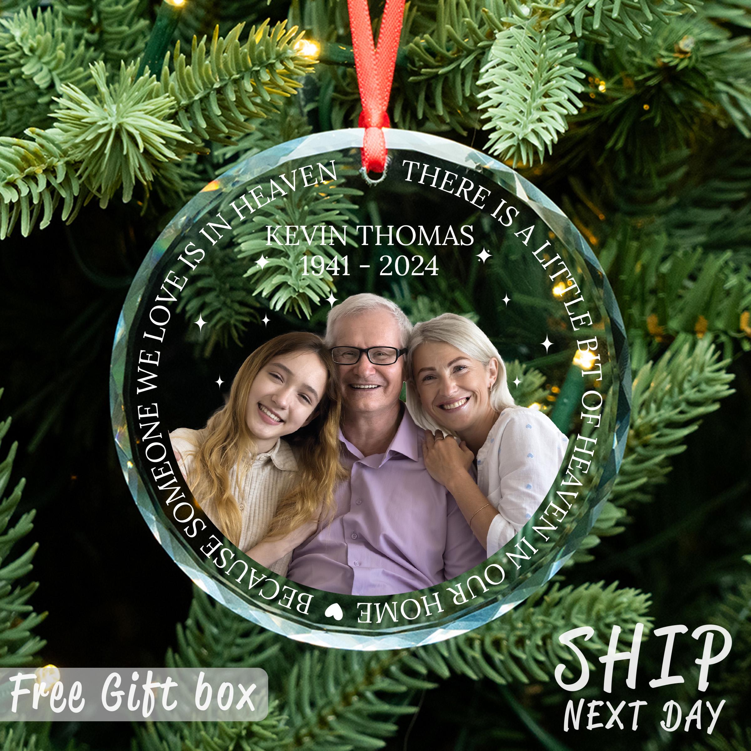 Family Memorial Picture Ornament, Christmas Photo Ornament, Memorial Ornament, Holiday Ornament, Family Keepsake, Family Memorial Gift