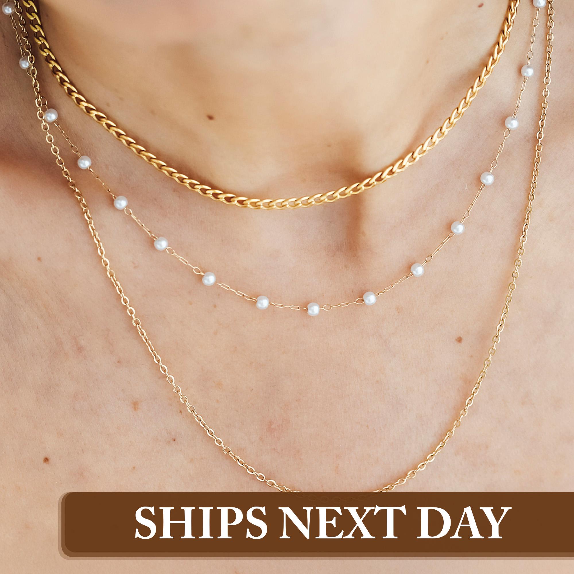 アクセサリー everyone 18k gold simple necklace 18K Gold Chain Necklaces for Women, Twist Rope Chain, Simple