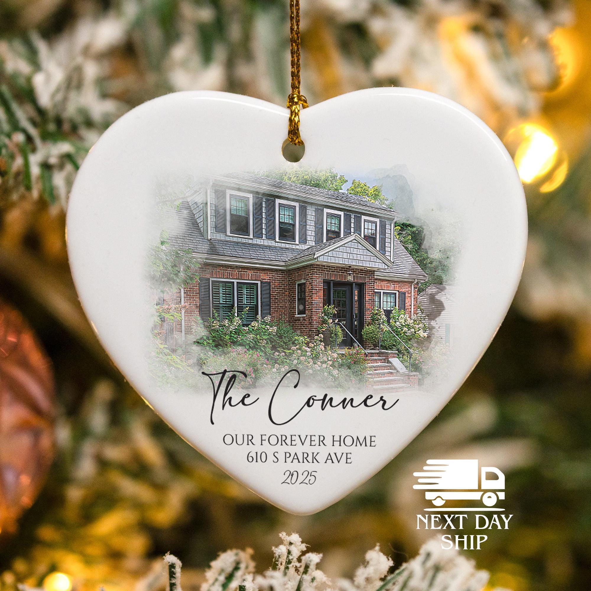 Personalized New Home Ornament, Custom House Photo Keepsake, Our First Home Picture Christmas Decoration 2025, Realtor or Family Ornament