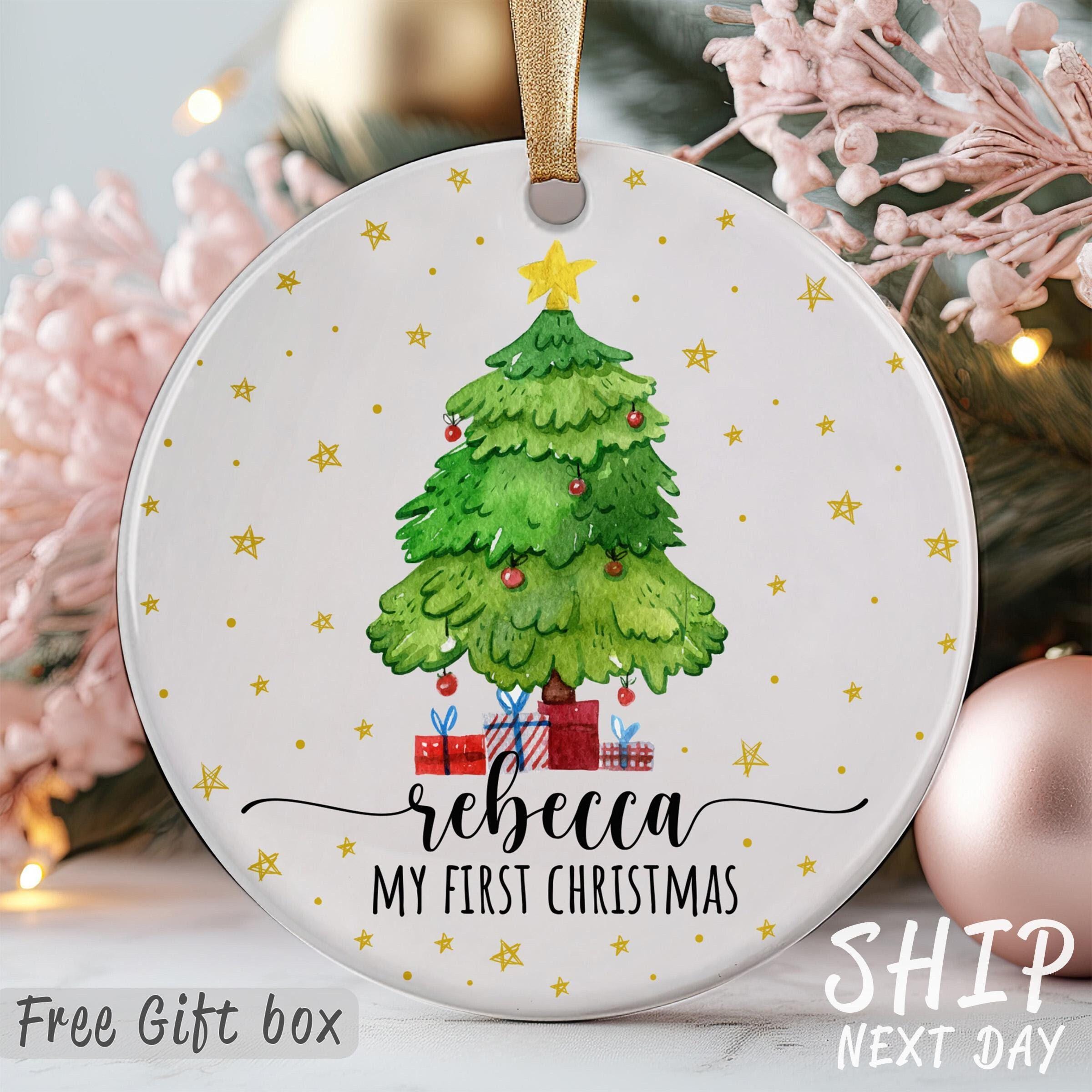 Personalized Name Ornament, Custom Ceramic Ornament, Christmas Keepsake Gifts, Couples Names Ornament, Holiday Keepsake,Christmas Decoration