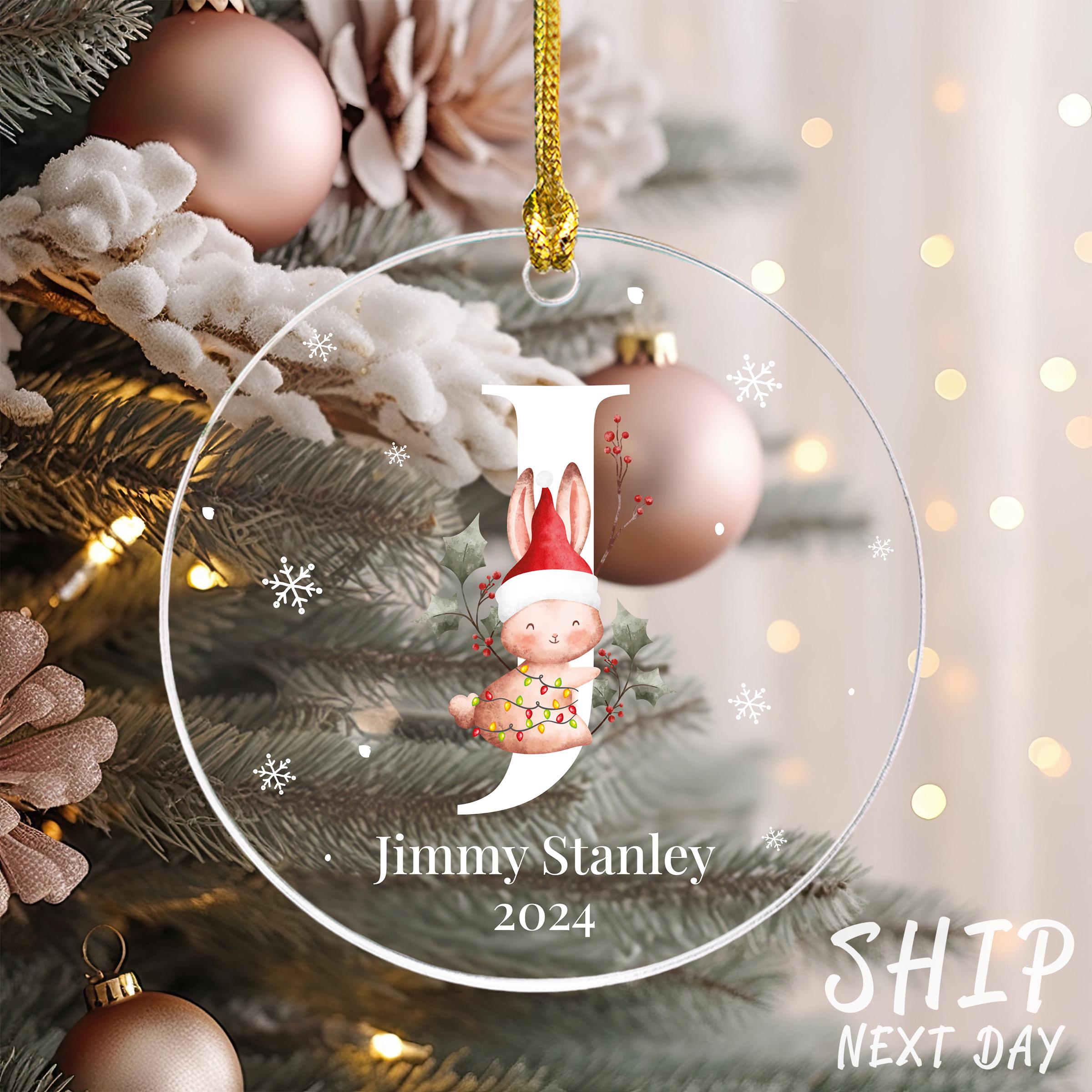 Personalized Initial Ornament, Custom Letter Ornament, Christmas Keepsake Gifts, Couples Names Ornament, Tree Decoration, Holiday Decoration