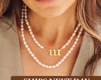 18K Gold Filled Angel Number Necklace, Steel Necklace, Mother's Day Gifts, Custom Gift For Her, Lucky Number Necklace, Necklaces For Women