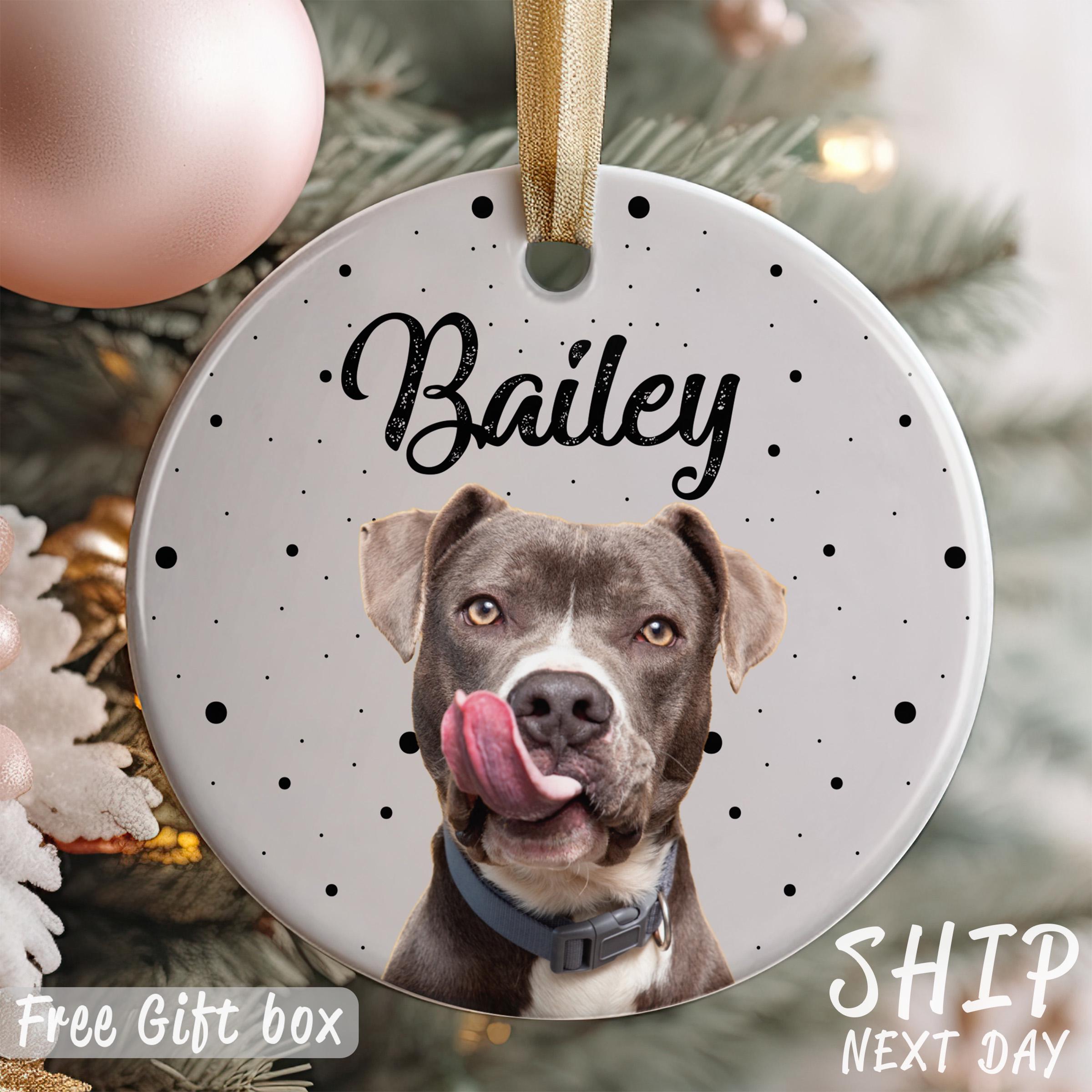 Custom Dog Picture Ornament, Personalized Pet Ornament, Custom Photo Ornament, Picture Keepsake Ornament, Pet Owner Gift,Bulk Photo Ornament