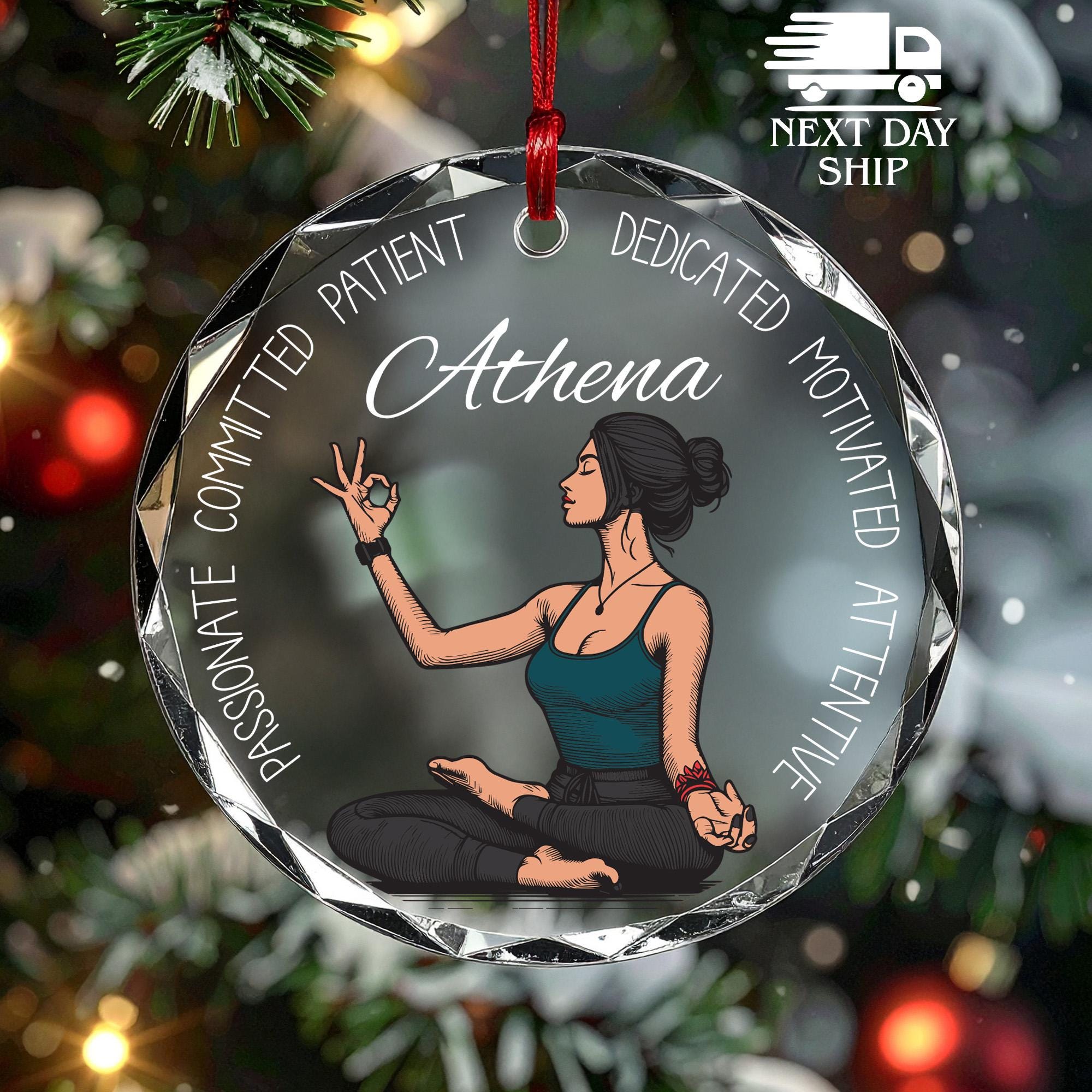 Personalized Meditation Ornament, Custom Yoga Ornament, Self Love Ornament, Holiday Tree Ornament, 2025 Christmas Keepsake, Gifts For Friend