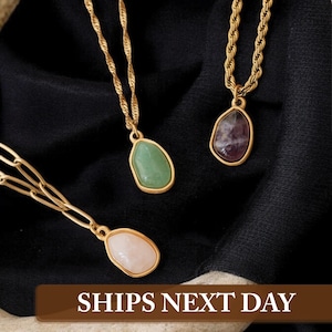 Personalized Jade Necklace, Luck Necklace, Stone Pendant Necklace, Jade Jewelry, Gift For Her, Natural Stone Necklace, Necklaces For Women