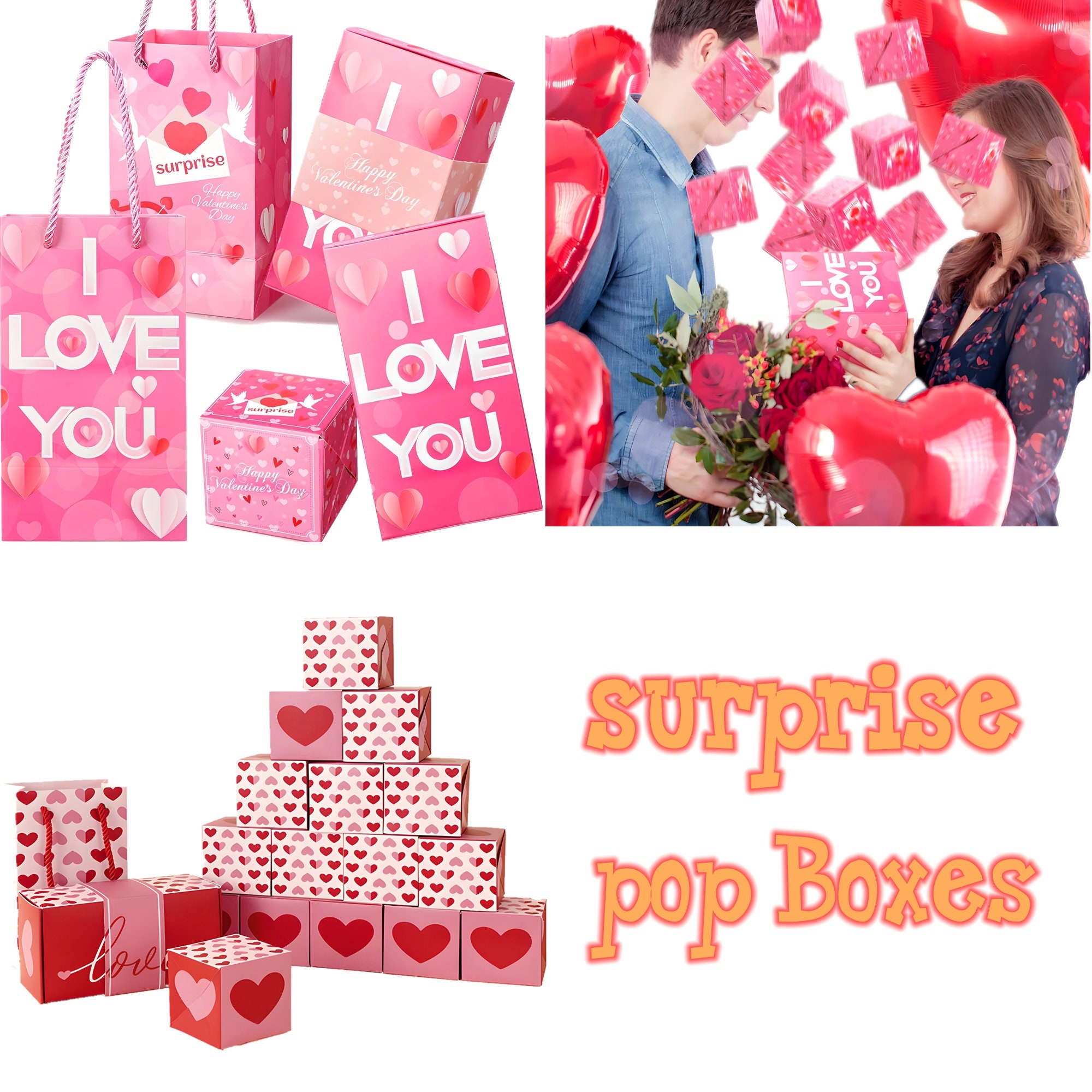 Photo Gift Explosion Box, Valentine's Day Surprise Gift, Anniversary Photo  Album With LED Lights, Couple Exploding Box 