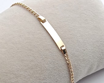 Personalisiertes 14K Gold Baby ID Armband: Neugeborenen Geschenk