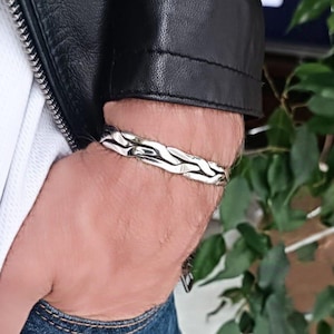 925 Silver Cuff Bracelet-Handmade  Sterling Silver Adjustable Cuff Bracelet-Vintage Cuff Bracelet-Unisex Cuff Bracelet- Silver Bracelet-