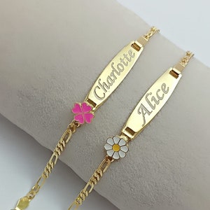 Sterling Silver Newborn Baby Gift, Child ID Bracelet, Custom Name Bracelet,Personalized Silver Baby Christening ID Bracelet- New Baby Gift