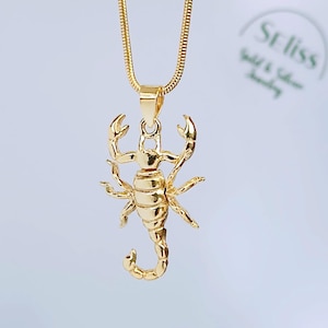 925k Silver Scorpion Pendant-Unisex Scorpion Necklace-Scorpio Horoscope Necklace-Gold Scorpion Necklace-Unisex Jewelry-Scorpion Charm