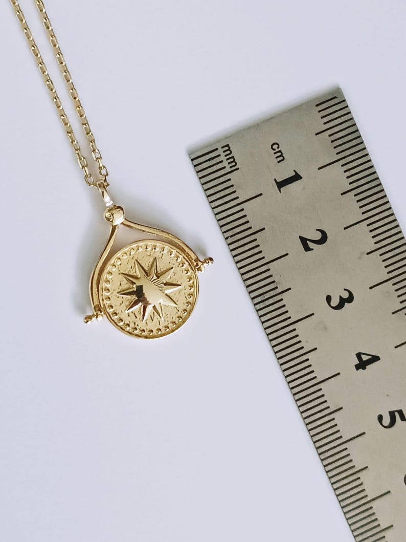 Sterling Silver Sun and Moon Rotating Pendant Necklace - Etsy