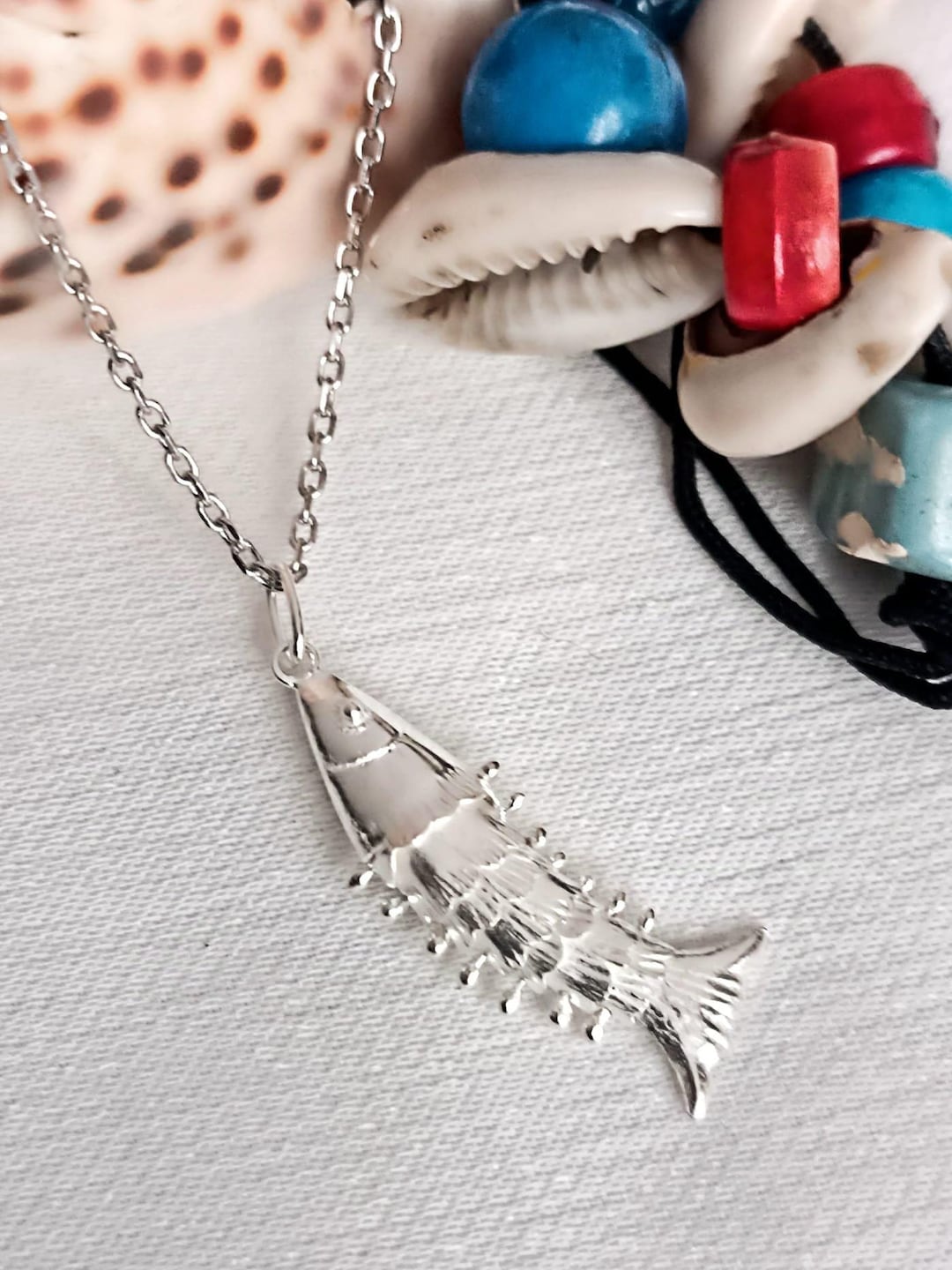 Articulated Sterling Silver Fish Necklace: 3D Moving Pendant - Etsy