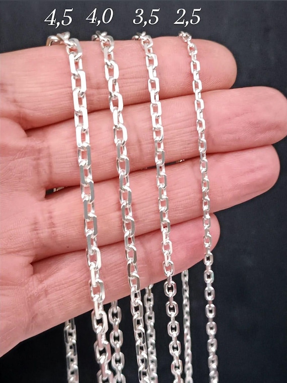 Sterling Silver Anchor Chain Necklace: Unisex Mariner Style - Etsy