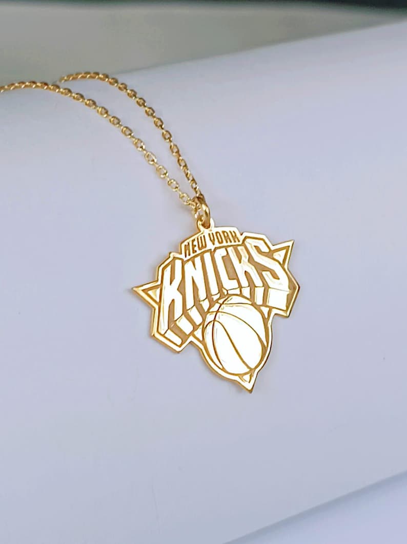 Nba Chain Sterling Silver Knicks Basketball Necklace: NBA Fan Gift - Etsy