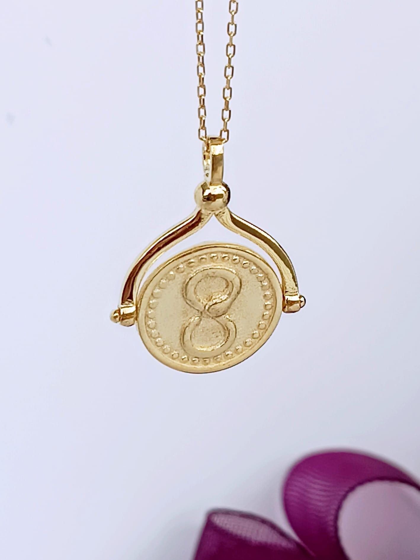 Sterling Silver Celestial Moon Phases Spinner Necklace ,ouroboros ...