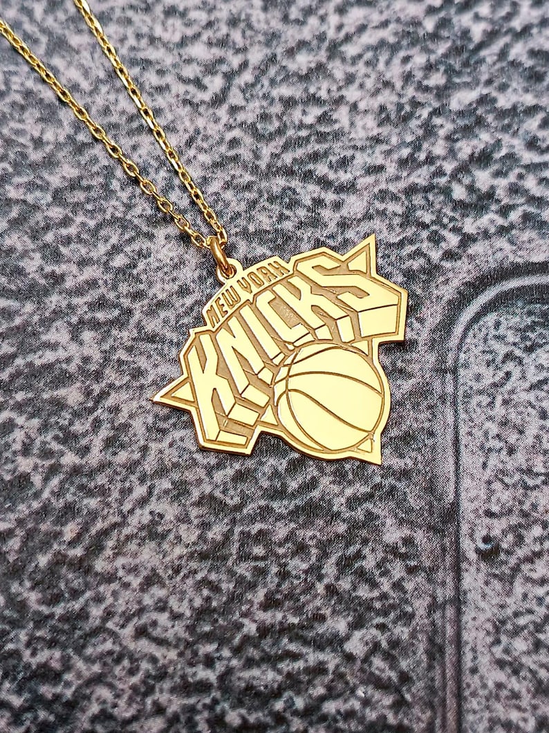 Nba Chain Sterling Silver Knicks Basketball Necklace: NBA Fan Gift - Etsy