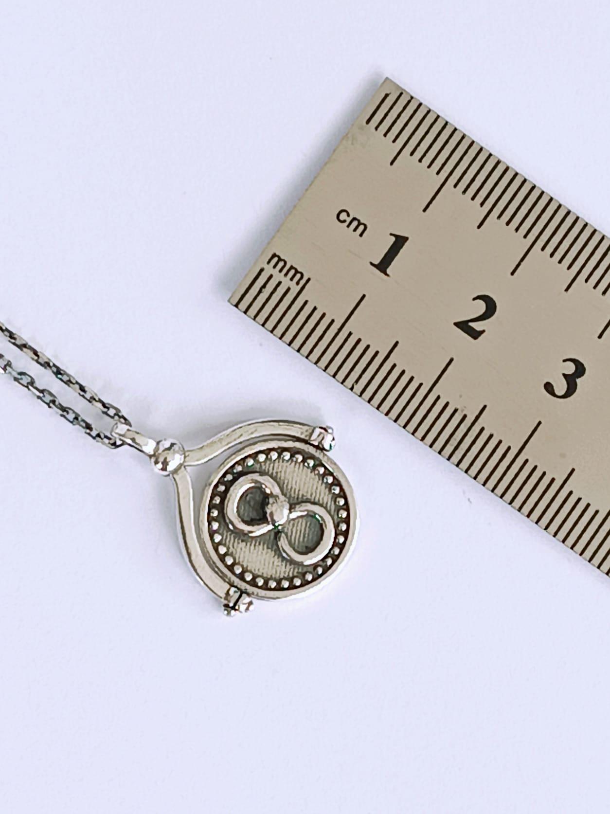 Sterling Silver Celestial Moon Phases Spinner Necklace ,ouroboros ...