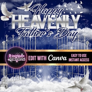 Navy Silver Heavenly Fathers Day Forever In Our Hearts Angel Wings Heaven Gate Memorial PNG add photo rest in peace template RIP Memorial