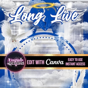 Blue Long Live Heavens Gate Stairs In Loving Memory Forever In Our Hearts PNG add photo rest in peace template RIP Memorial