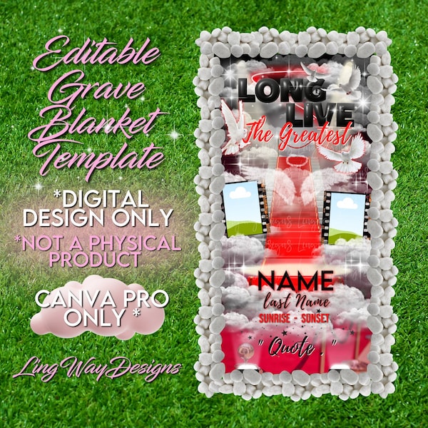 Grave Blanket Template Etsy