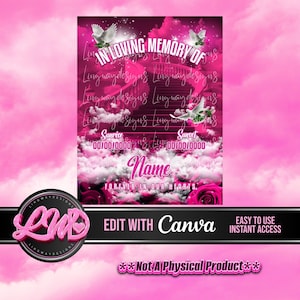 Fuchsia In Loving Memory Heaven Roses PNG add photo rest in peace template RIP Memorial