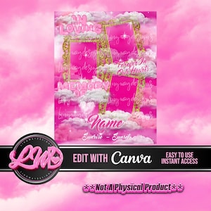 Pink Sky Gold Frames In Loving Memory Forever In Our Hearts Heavens Gate Memorial PNG-foto toevoegen sjabloon rust in vrede begrafenis begrafenis RIP gedenkteken