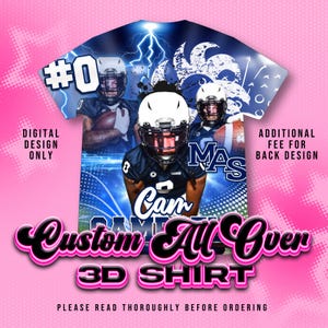 Custom All Over 3D Shirt Memorial Graduation Sports Birthday PNG