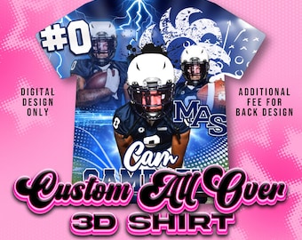 Custom All Over 3D Shirt Memorial Graduation Sports Birthday PNG