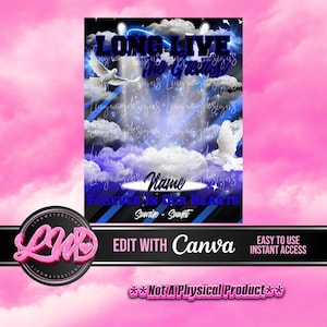Blue LLTG Heavens Forever In Our Hearts PNG add photo rest in peace template RIP Memorial