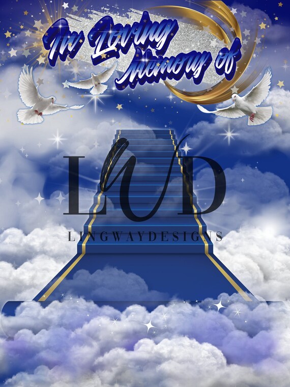 Blue Baby Blue Sky Clouds Heavens Stairway Memorial Background 